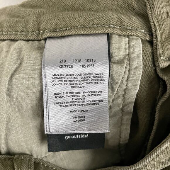 Mountain Hardwear Womens 8 Green Twill Ankle Jean Pant - Picture 4 of 5